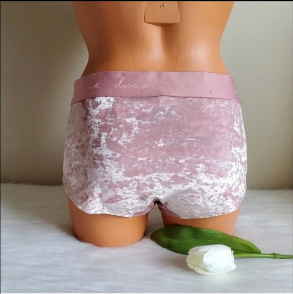 Victoria's Secret Pink Velvet Boyshort Panty - Picture 2 of 3